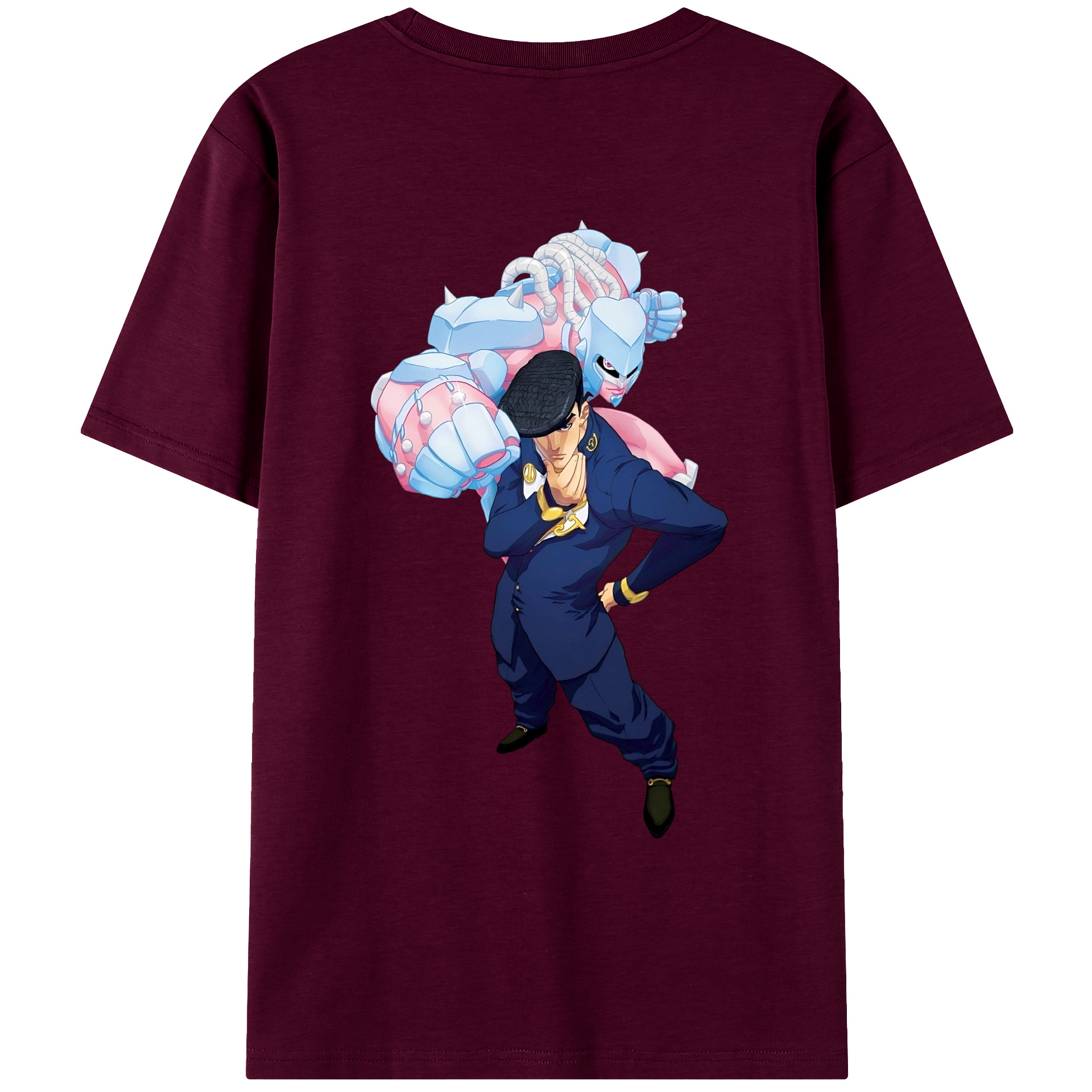 （画像用） ジョジョの奇妙な冒険 ひがしかた じょうすけ JoJo's Bizarre Adventure Higashikata Josuke レディース半袖Tシャツ(バックプリント)